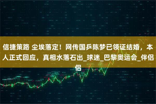 信捷策路 尘埃落定!网传国乒陈梦已领证结婚,本人正式回应,真相水落石出_球迷_巴黎奥运会_伴侣